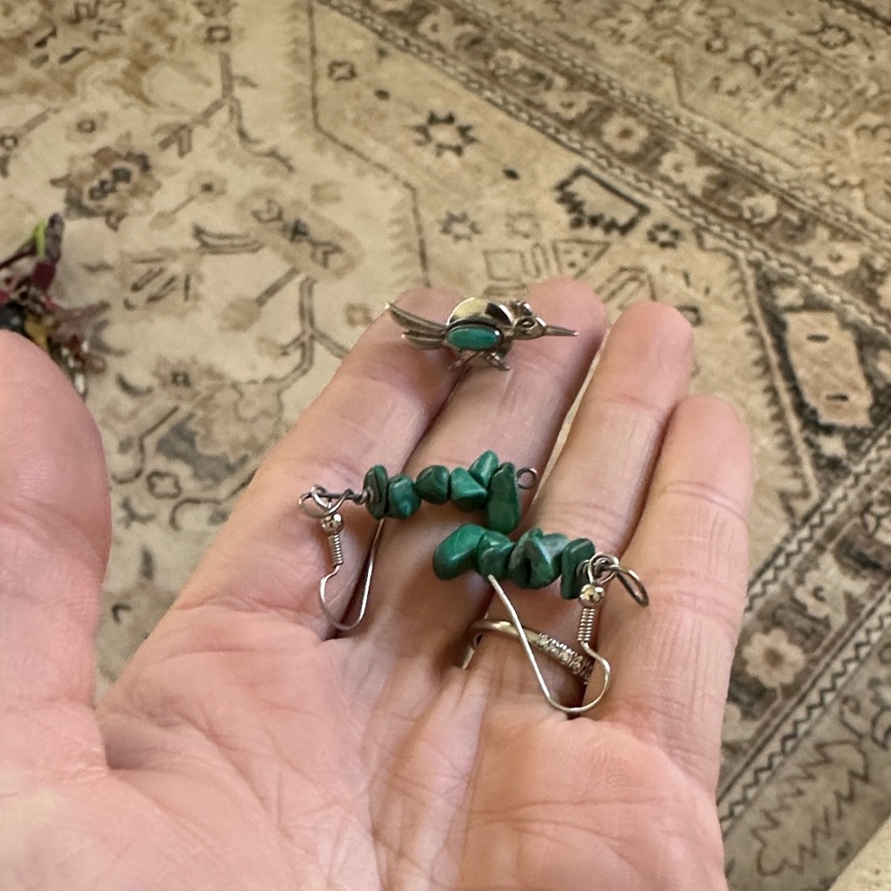 Elegant Green Stone Earrings